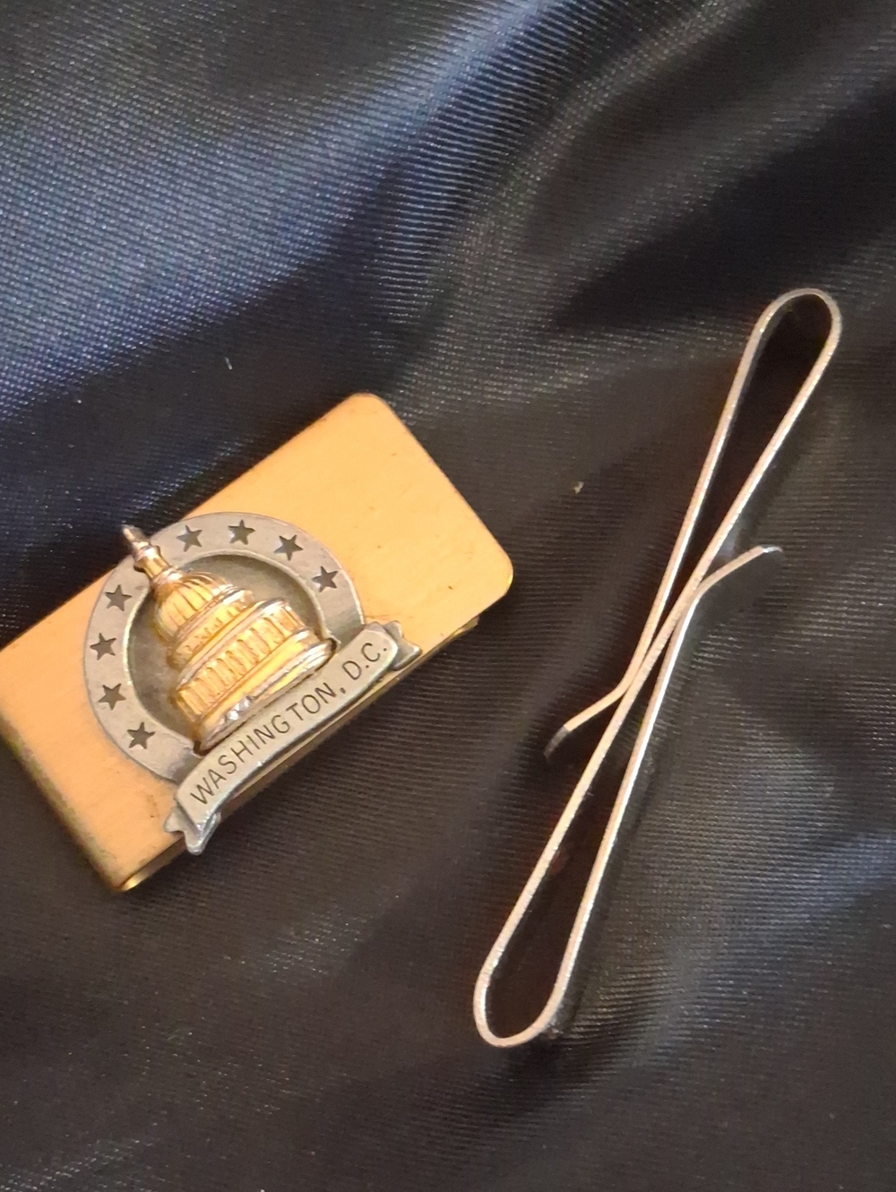 Vintage Gold and Silver Washington D.C. Dome Money Clip